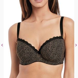 Freya Summer Haze Padded Half Cup Bra Black 28DD